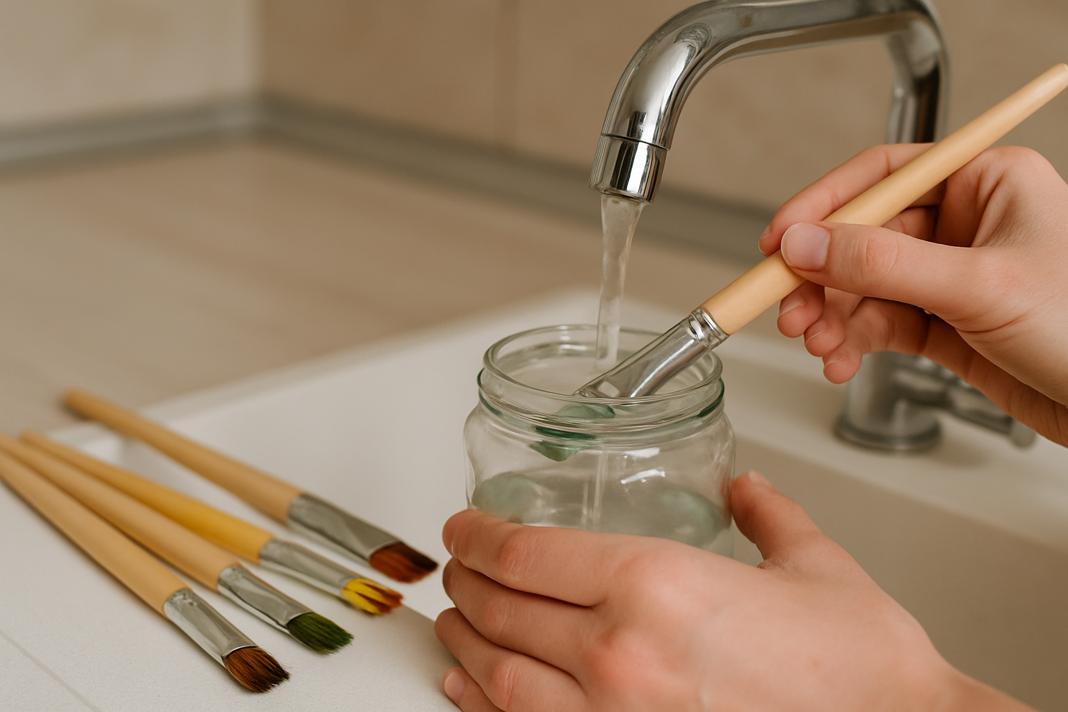 how to clean acrylic paint brushes