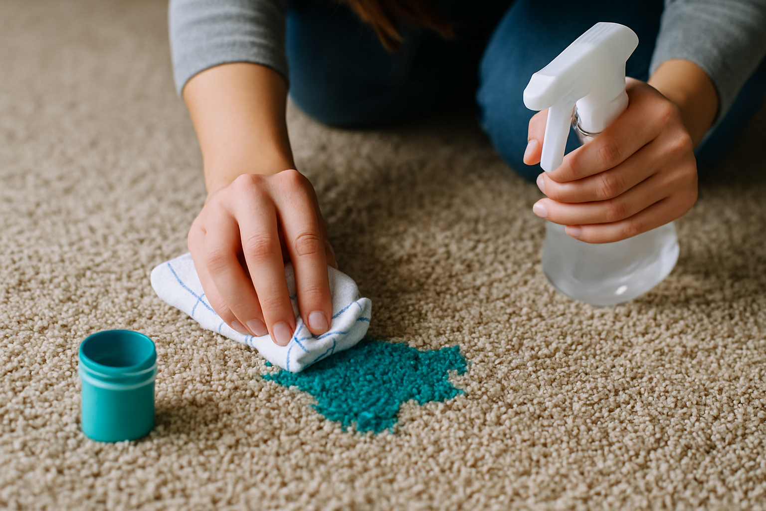 how to get acrylic paint out of carpet