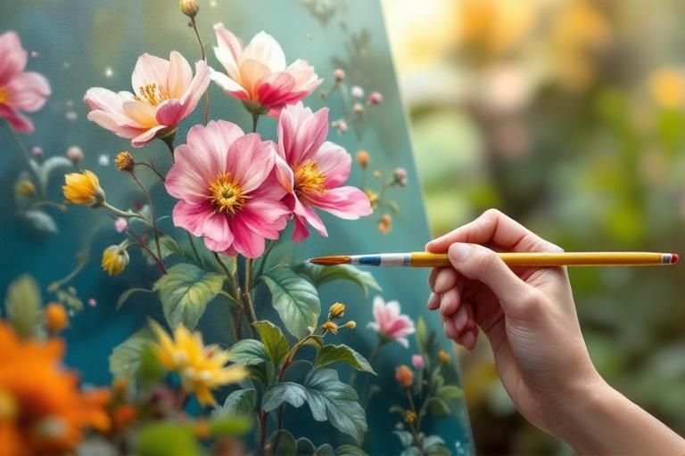 how to paint flowers with acrylic paint