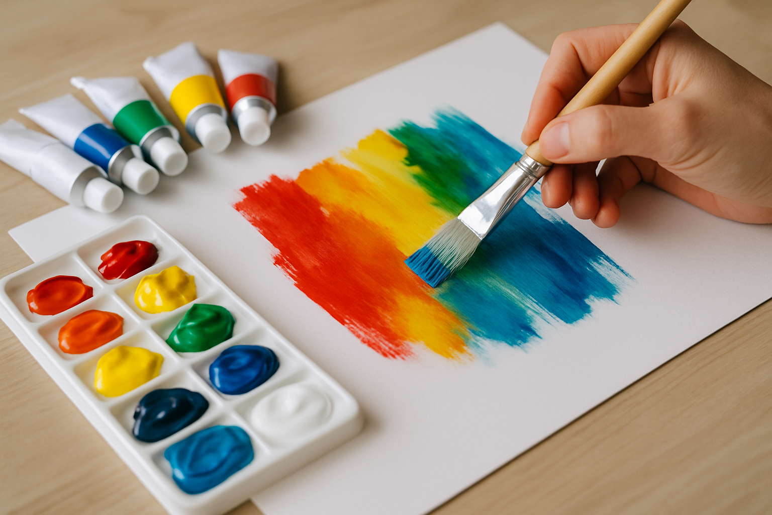 how to paint with acrylic colours