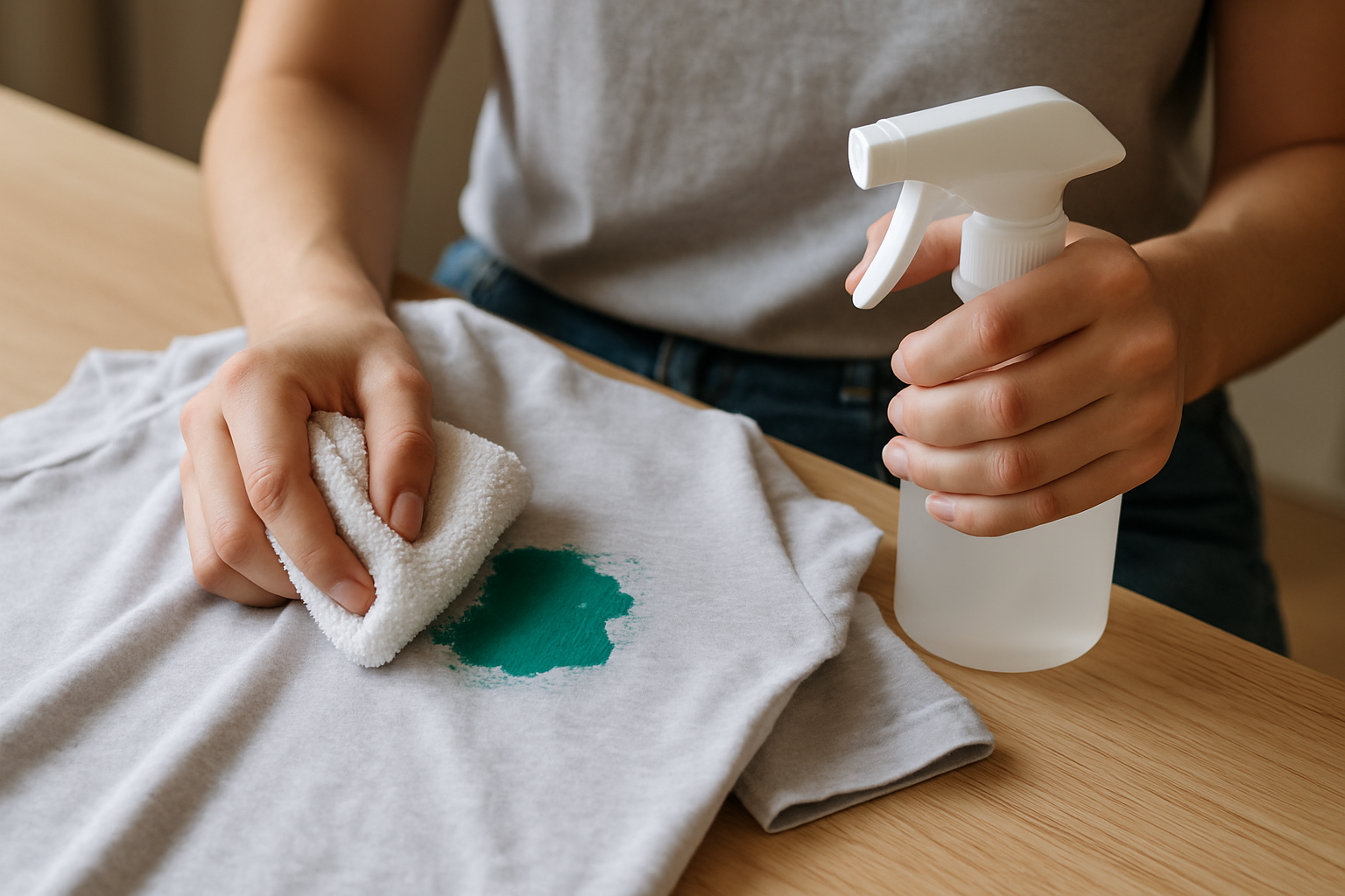 what gets acrylic paint off clothes