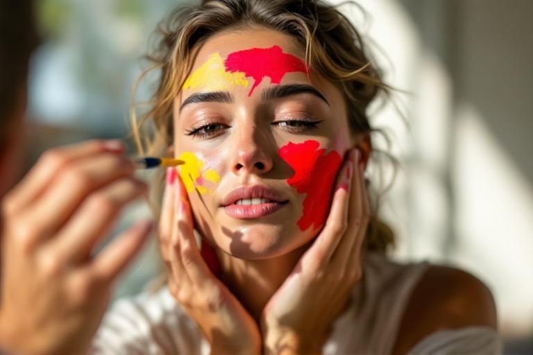 what happens if you put acrylic paint on your face