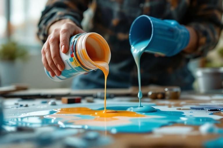 what is pouring acrylic paint