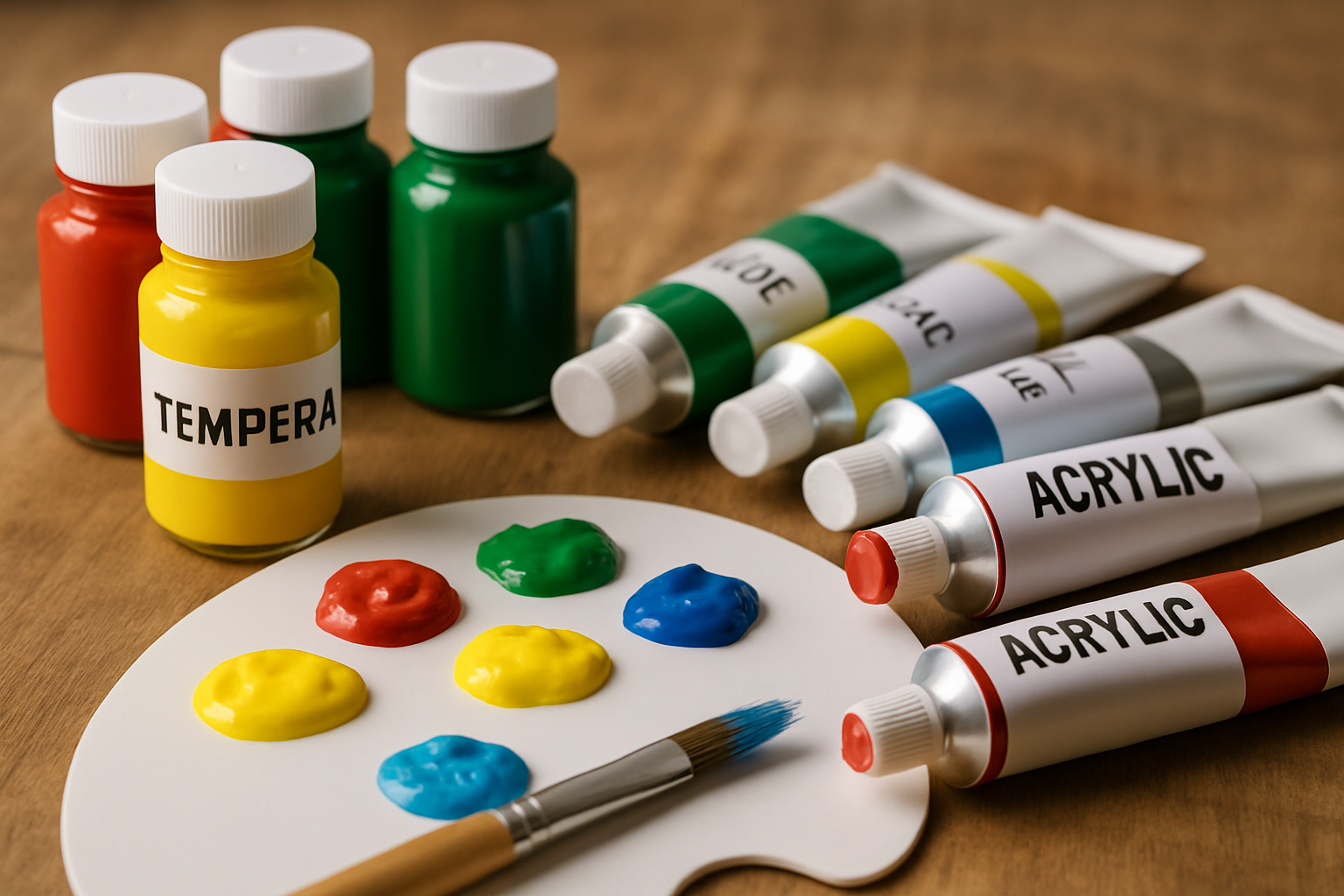 what is tempera paint vs acrylic