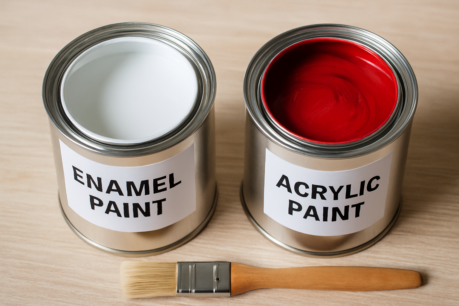 what is the difference between enamel paint and acrylic paint
