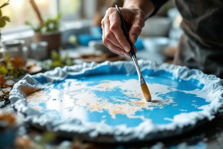 what temperature to bake acrylic paint