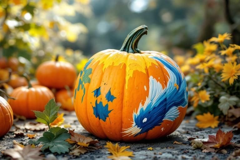 what to paint on a pumpkin with acrylic paint