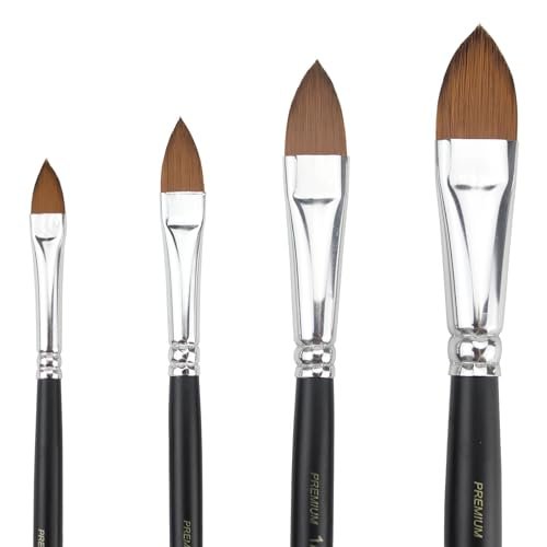 GACDR Cat Tongue Watercolor Brushes Set - 4 PCS