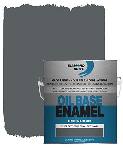 Diamond Brite Oil-Based Enamel Paint, Battleship Gray, 1 Gallon, 32150-1
