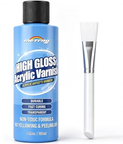 Clear Acrylic Paint Sealer, High Gloss Varnish for Acrylic Painting & Art Craft