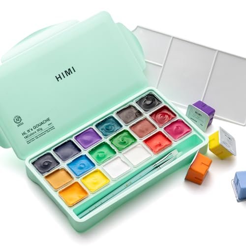 HIMI Gouache Paints Set, 18 Colors, 30g