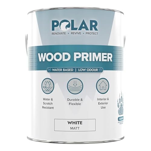Polar Wood Primer - 84 Fl Oz - Matte White Finish