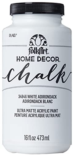 FolkArt Home Decor Chalk Furniture & Craft Paint in Assorted Colors, 16 ounce, White Adirondack