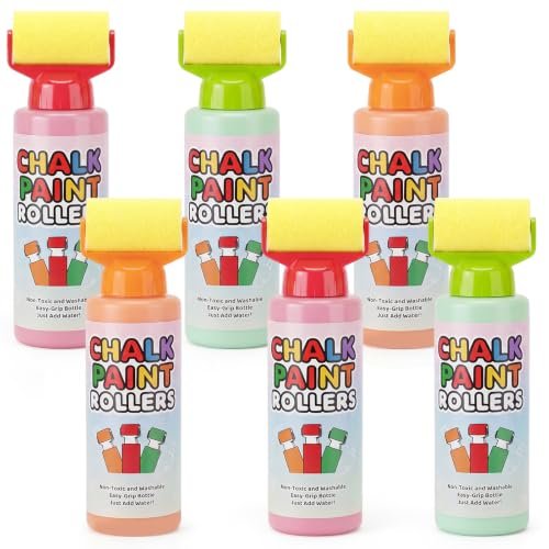 Eaasty 6 Pcs Roller Sidewalk Paint Sidewalk Chalk Set