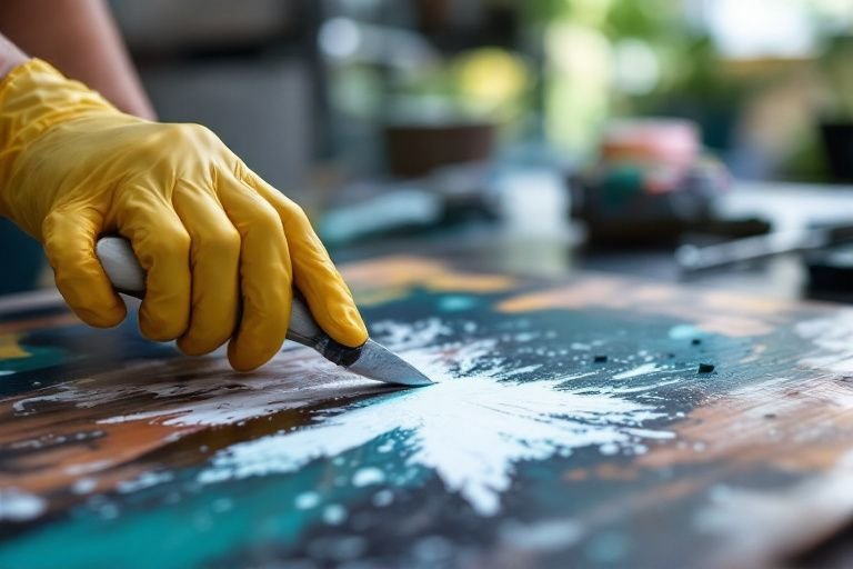 how to remove acrylic paint from metal