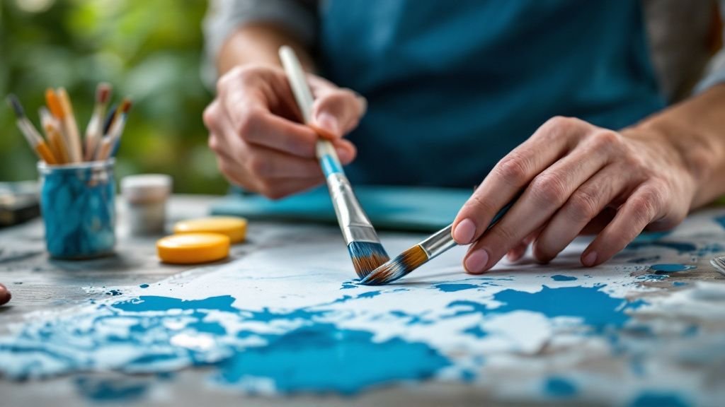 How to clean dried acrylic paint from paint brushes